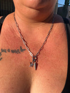Paperclip Charm Holder Necklace