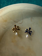 Bow Charm with Freshwater Pearl
