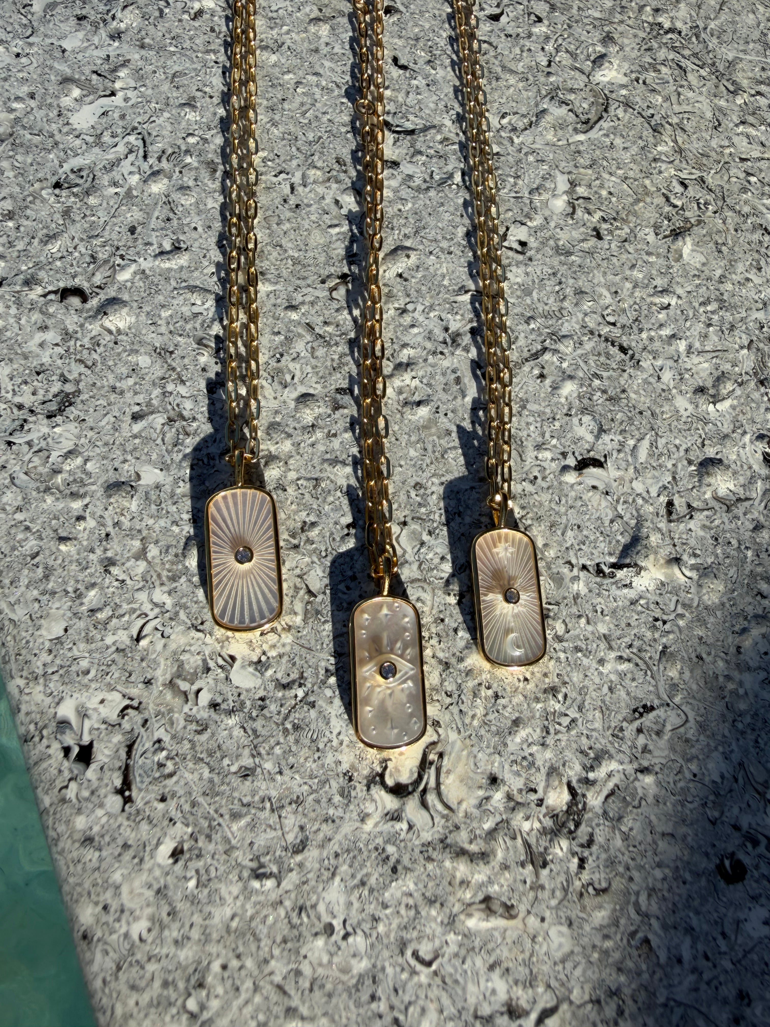 Mystical mother of pearl necklaces