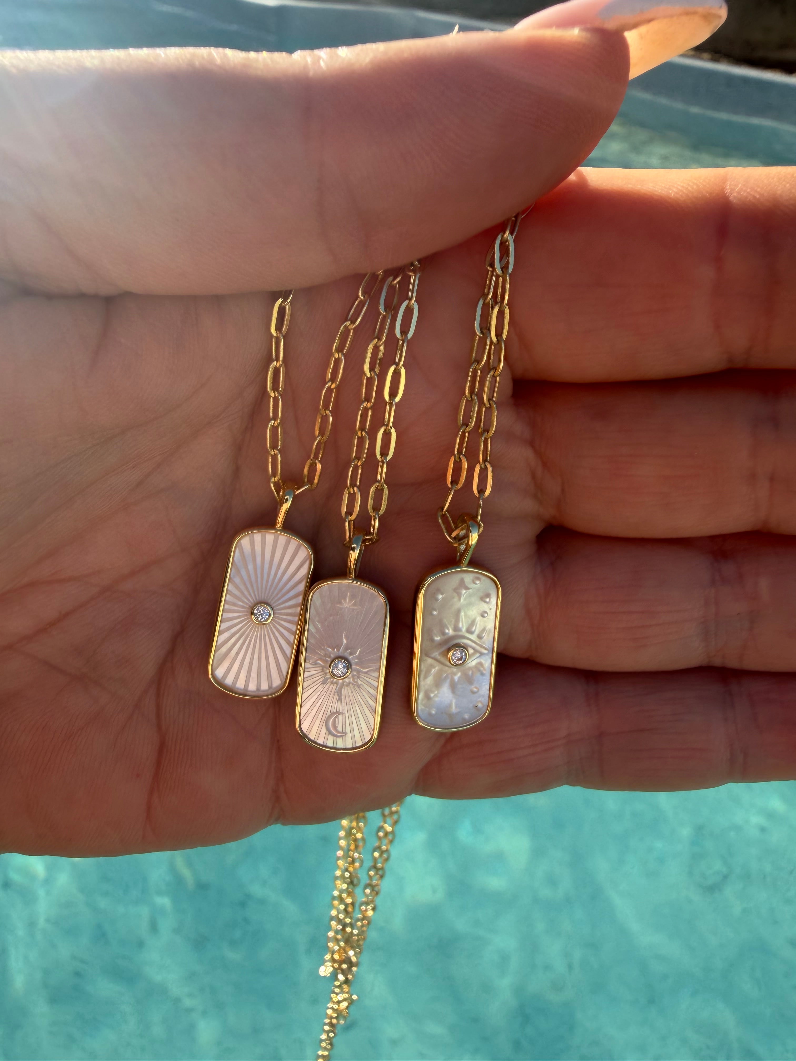 Mystical mother of pearl necklaces