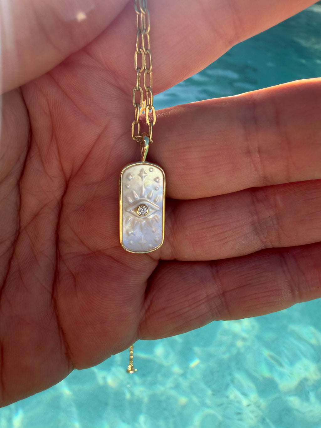 Mystical mother of pearl necklaces