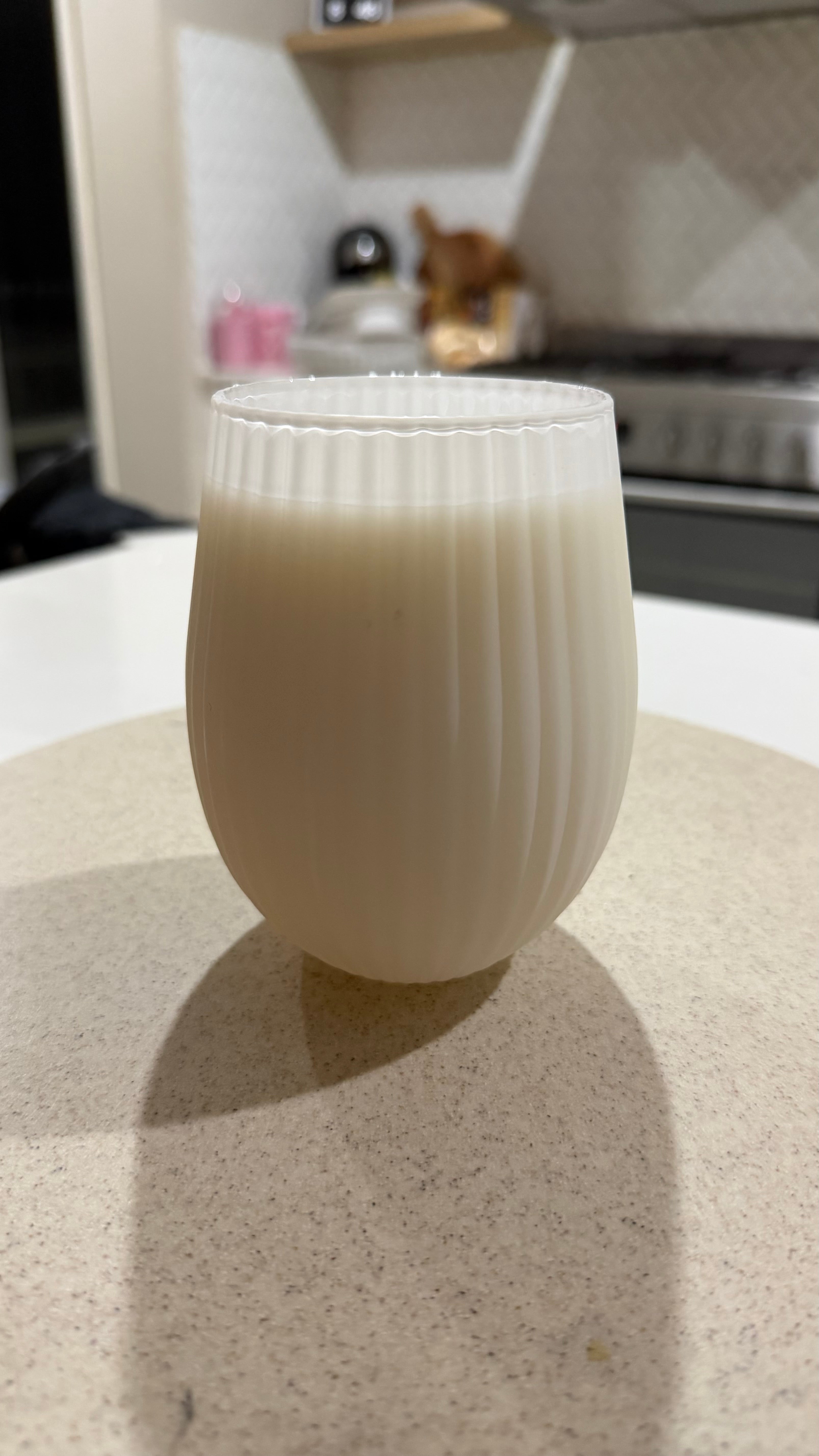 Ribbed Candle Matte White